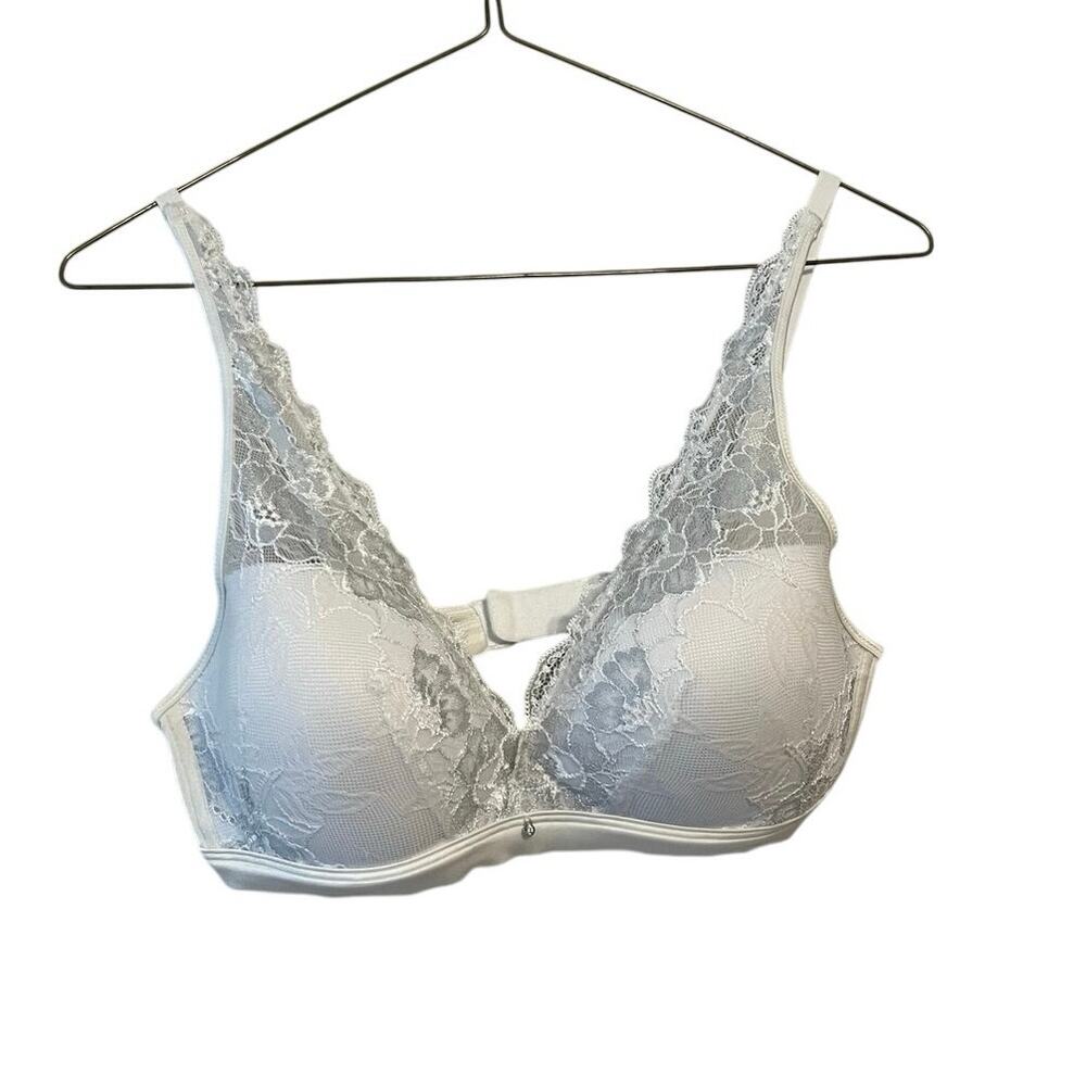 Maidenform Lace Plunge Bra in White Size M - Picture 1 of 4